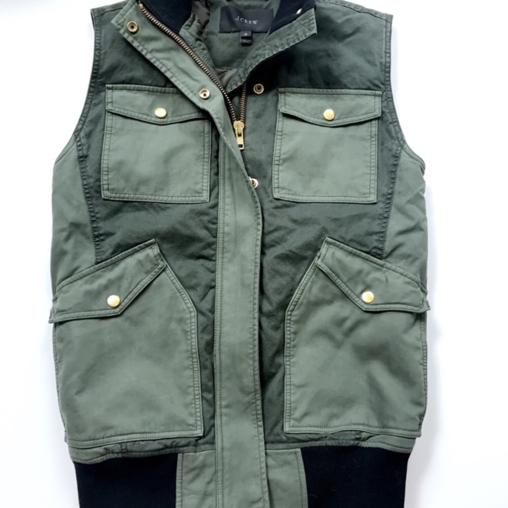•J. Crew• military vest